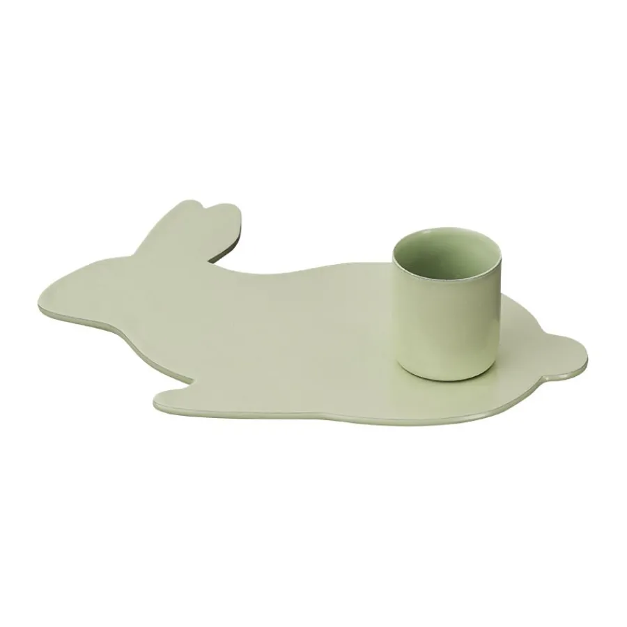 Lys>SEASONS Easter Collection Lysestake Hare 12,5cm Grønn