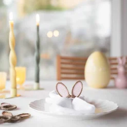 Dekor>SEASONS Easter Collection Serviettring m/Kaninører 4pk Rosa