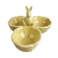 Skåler>SEASONS Easter Collection Skål m/Blomst og Hare 16cm Gul