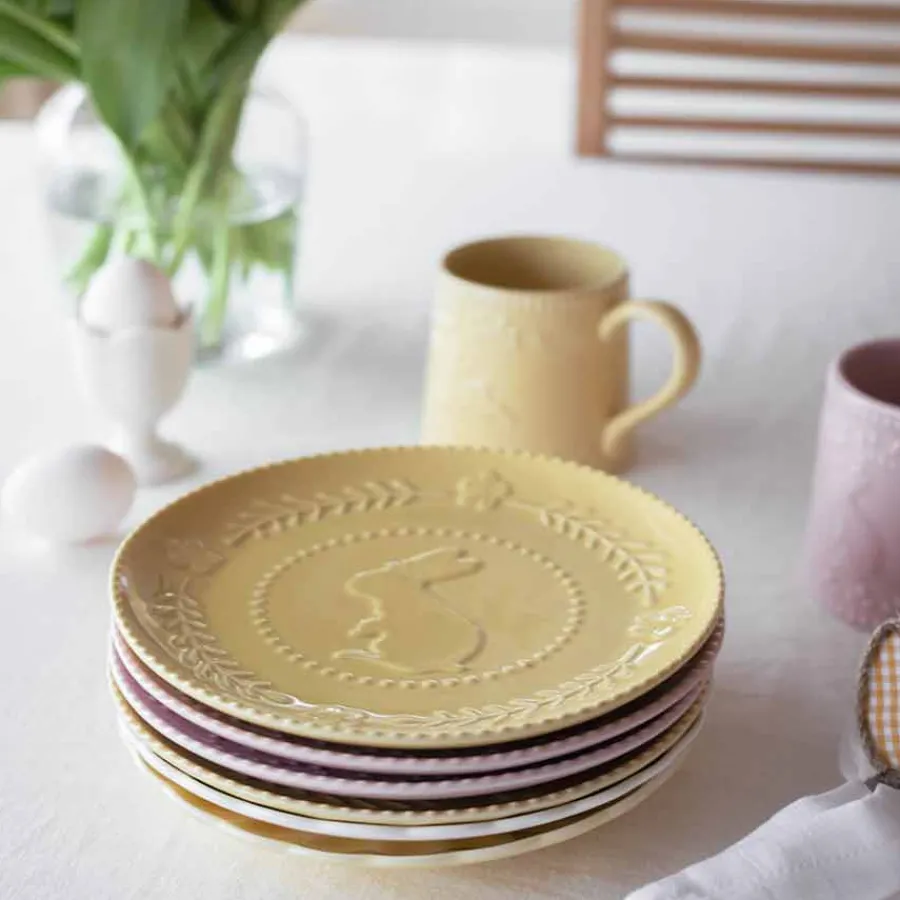 Tallerkener>SEASONS Easter Collection Tallerken m/Hare 21cm Gul