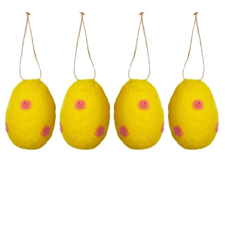 Dekor>SEASONS Easter Collection Tovet Egg Ull 4x4cm 4pk