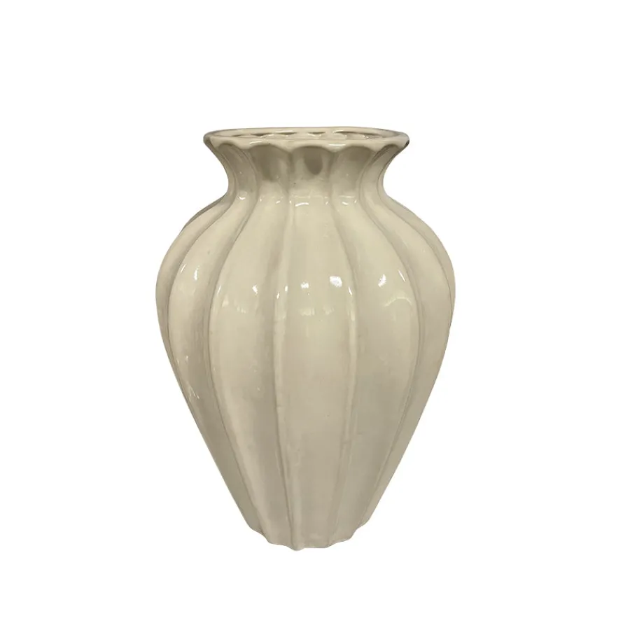 Dekor|Vaser>SEASONS Fall Collection Vase Keramikk 38cm Krem