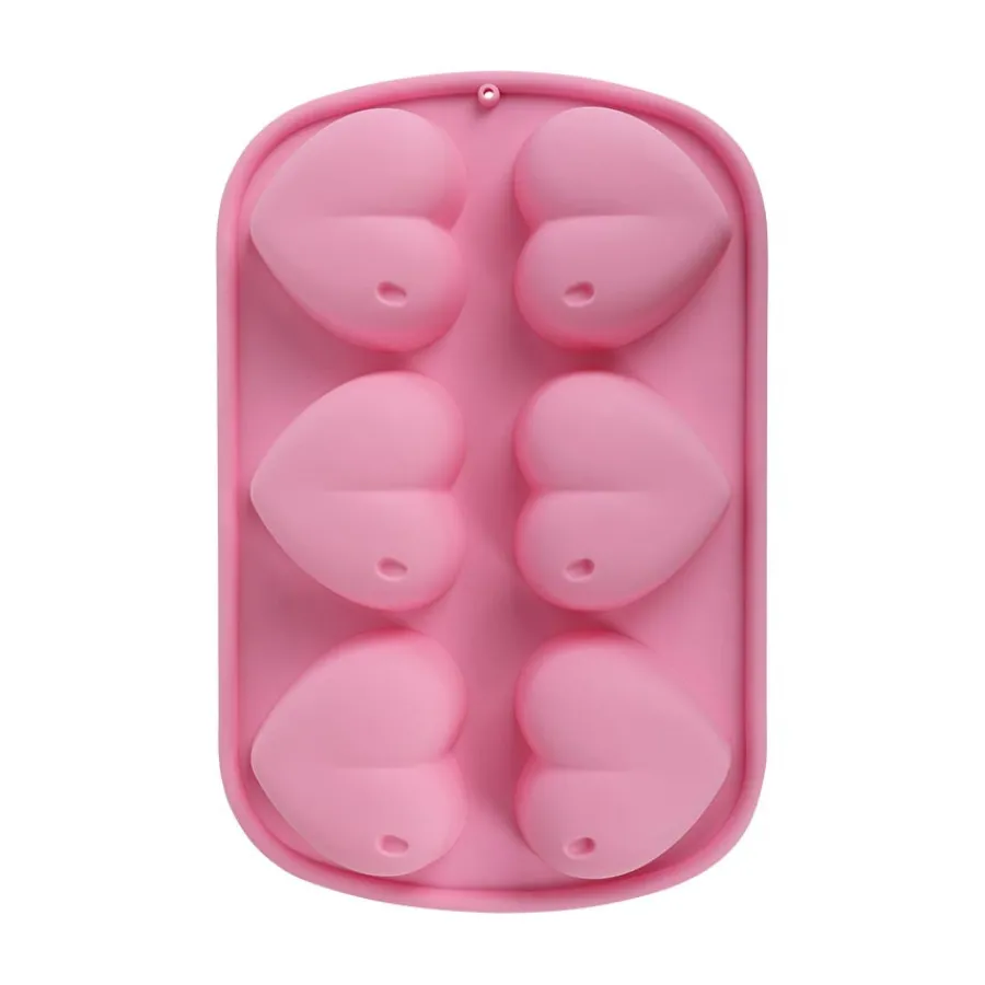 Bakeutstyr|Redskaper>SEASONS Love Collection Bakeform Hjerter Silikon 25,5x17x3cm Rosa