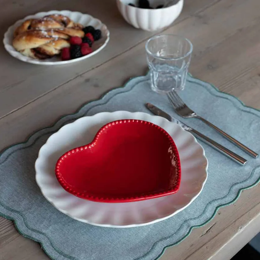 Tallerkener>SEASONS Love Collection Hjerteformet Asjett 20cm Rød