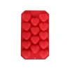 Redskaper>SEASONS Love Collection Isbitform Hjerter Silikon 22x11x2cm Rød