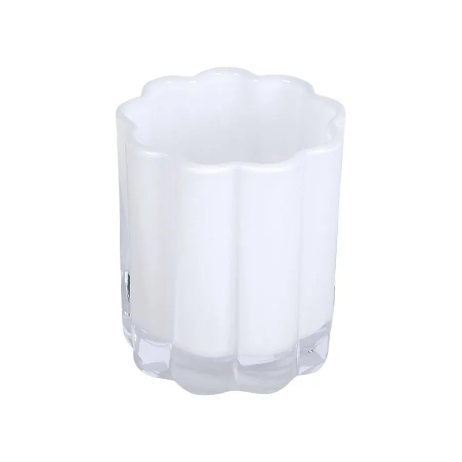 Lys>SEASONS Love Collection Lyslykt Blomst 8x7cm Hvit