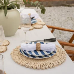 Asjetter>SEASONS Summer Collection Asjett 21cm Blå Striper