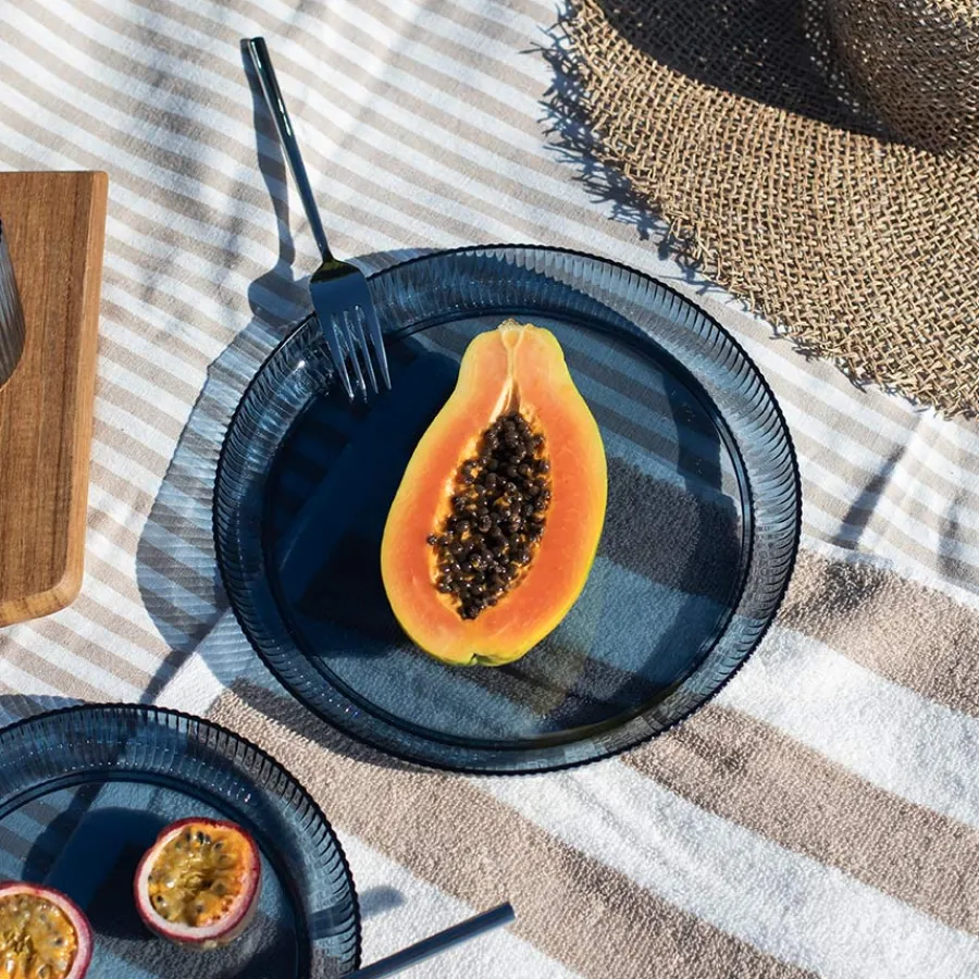 Tallerkener>SEASONS Summer Collection Tallerken m/Riller 25cm Marine
