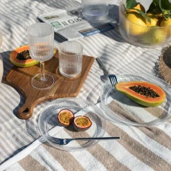 Tallerkener>SEASONS Summer Collection Tallerken m/Riller 25cm Klar