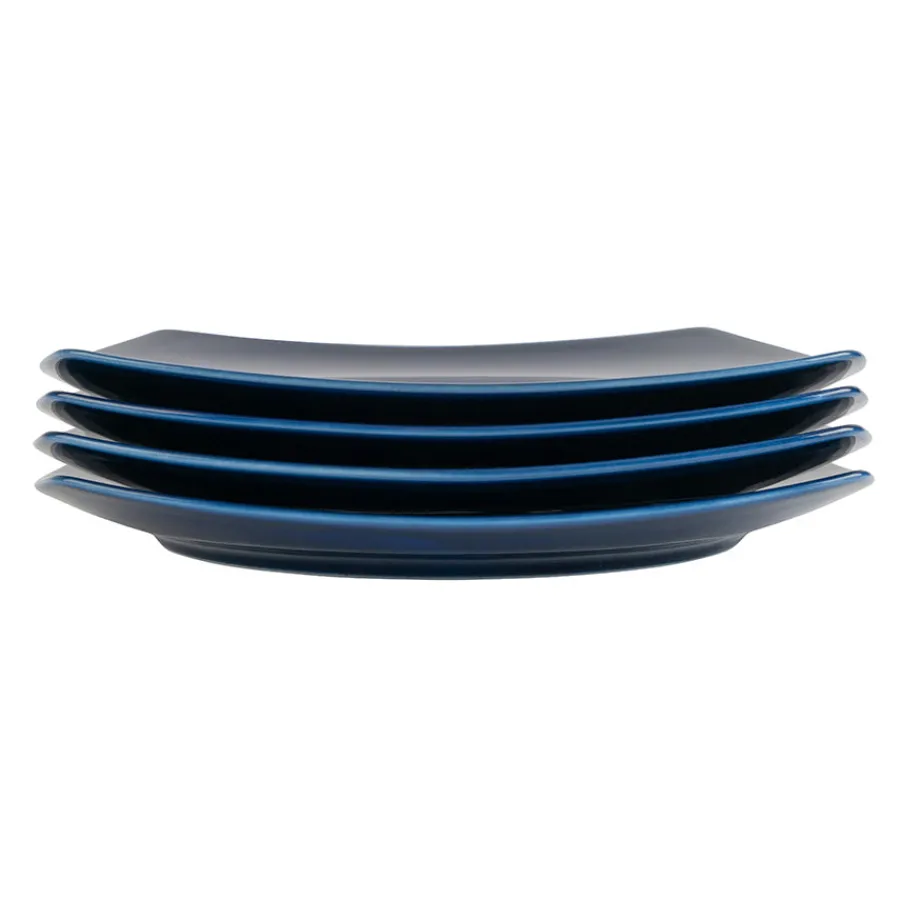 Tallerkener>PORSGRUNDS PORSELÆNSFABRIK Sense Cobalt Tallerken Firkant 27cm 4pk
