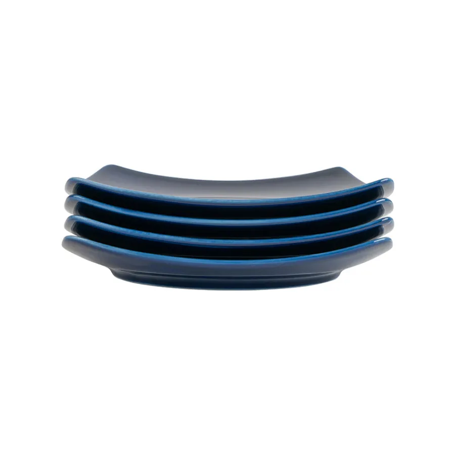 Tallerkener>PORSGRUNDS PORSELÆNSFABRIK Sense Cobalt Tallerken Firkant 21cm 4pk