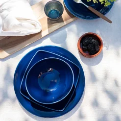 Tallerkener>PORSGRUNDS PORSELÆNSFABRIK Sense Cobalt Tallerken Firkant 21cm 4pk