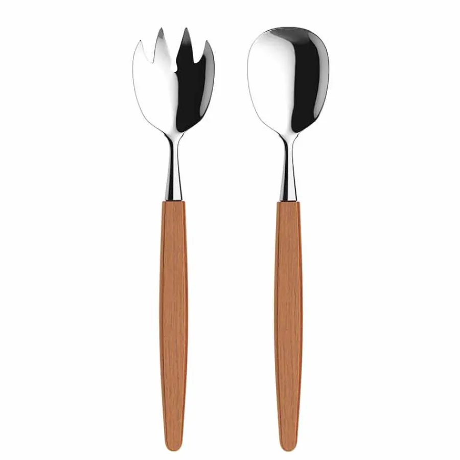 Serveringsbestikk|Bestikksett>SKAUGUM BESTIKK Teak Salatbestikk