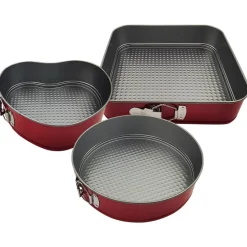 Bakeutstyr>CHRISTIANIA 1739 Springform Sett Rød 3pk 24cm / 26cm / 27cm