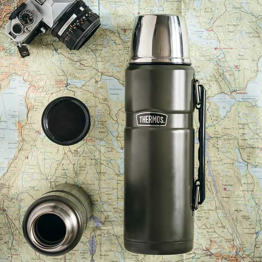 Drikkeflasker>THERMOS Stainless King Termos 1,2L Army
