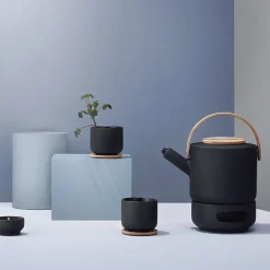 Krus|Kopper>STELTON Nordic Theo Krus m/Glassbrikke Sort