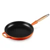 Støpejern>LE CREUSET Støpejernspanne m/Trehåndtak 28cm Volcanic