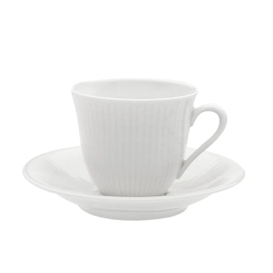 Kopper>RÖRSTRAND Swedish Grace Kaffekopp 16cl & Skål Snø/Hvit
