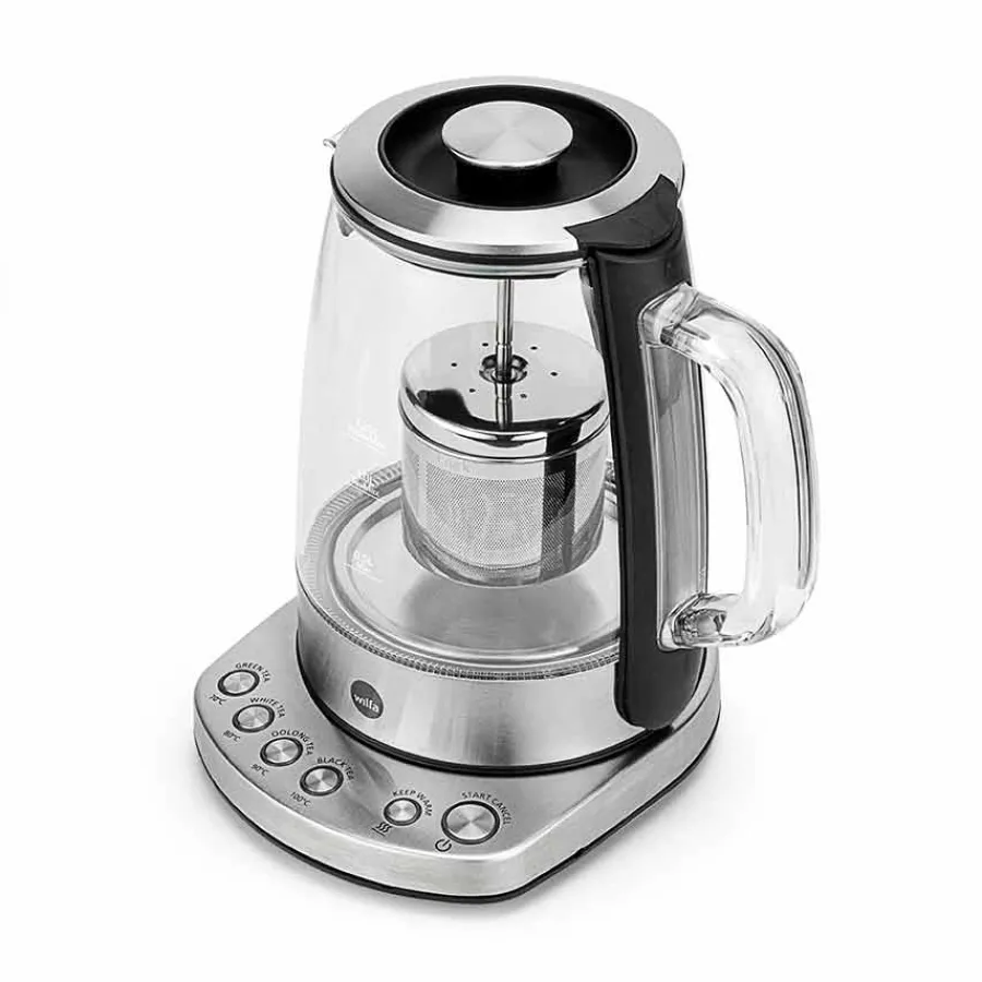 Elektrisk>WILFA Tekoker CHA TM1-1500S Glass Kolbe/Stål