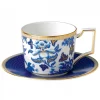 Kopper>WEDGWOOD Hibiscus Te Kopp Med Skål Blomster