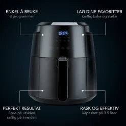 Elektrisk>WILFA Air Fryer 1500W 3,5 Liter